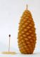 P83 beeswax candle pine cones from apiculture Milan Pleva
